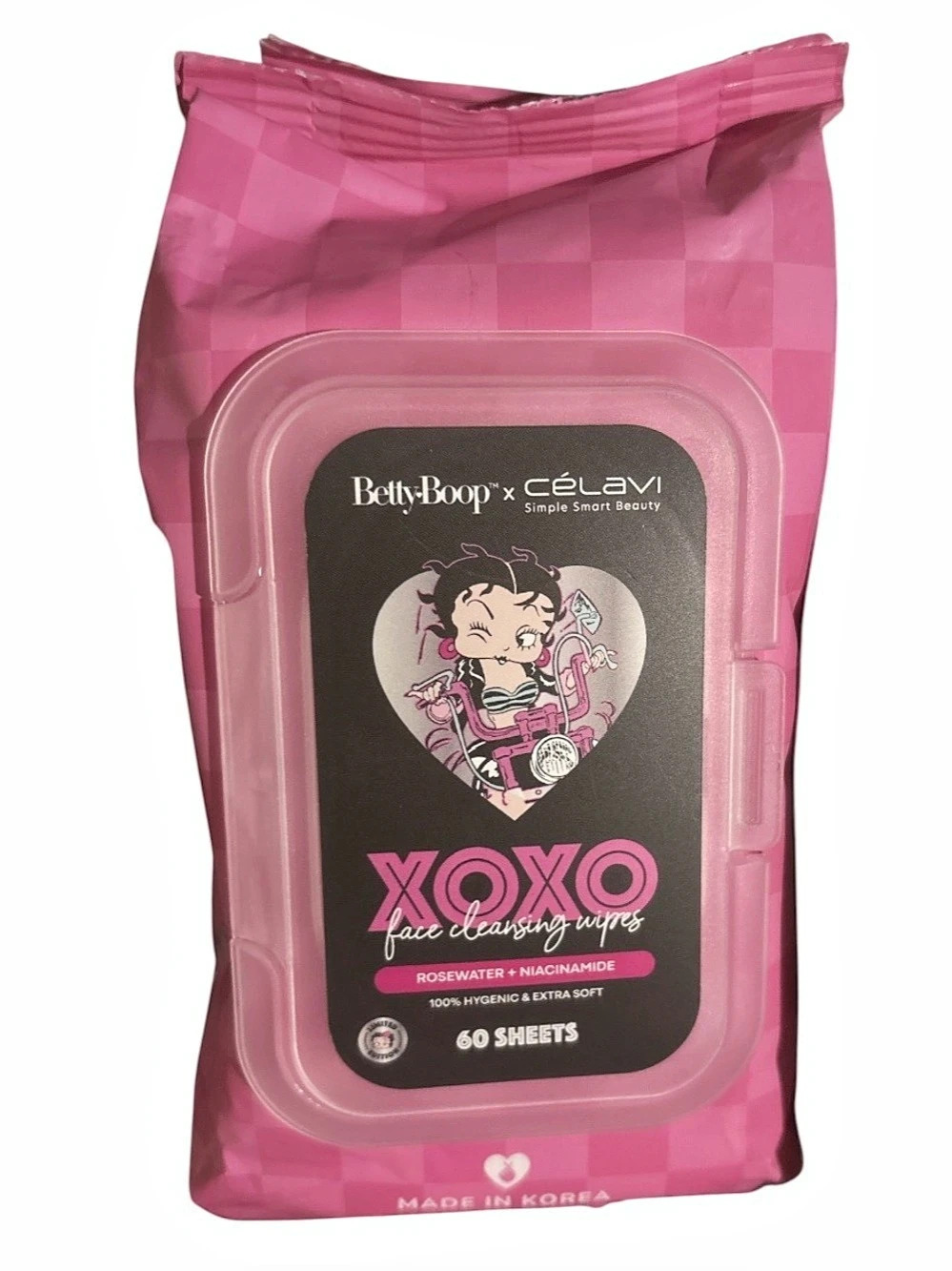 Betty Boop x Celavi XOXO Face Cleansing Wipes